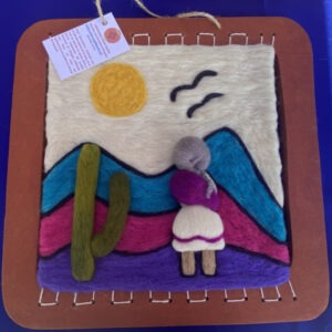 Telar Decorativo Pastora y Paisaje Andino